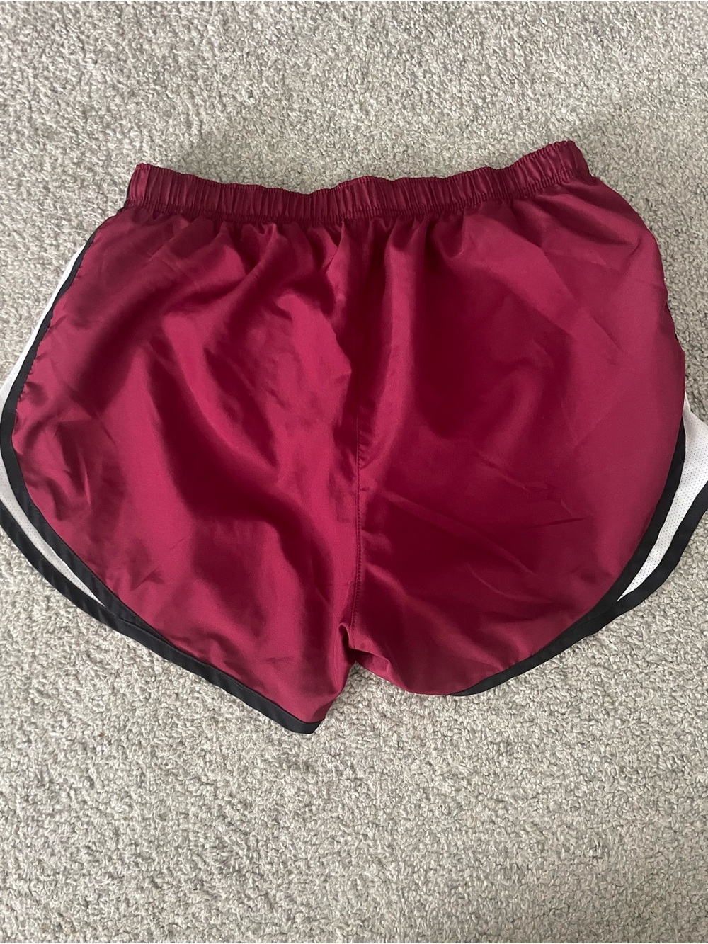 Nike Women's Maroon Shorts with White and Black Trim FSU Logo - Picture 2 of 4